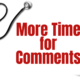 More Time for Comments